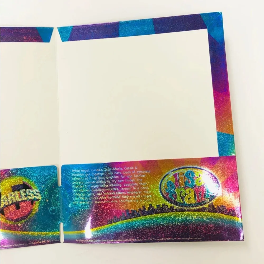 Lisa Frank Y2K FEARLESS Glitter Pocket Folder Unpunched
